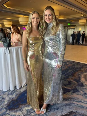 Simon Miller Sculpty Strapless Sequin Maxi Dress Gold thumbnail 5