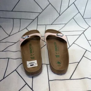 Birkenstock Madrid Sandals 40 Light Pink Vegan Single Strap Slide Shoes thumbnail 3