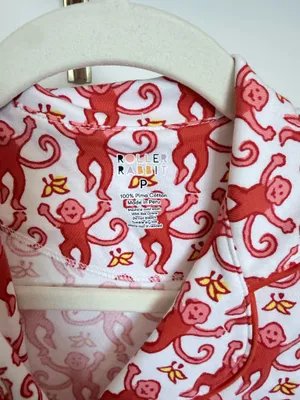 Roller Rabbit Pajamas Monkey Pink thumbnail 3