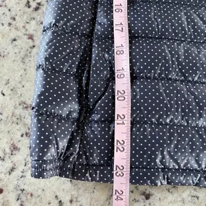 Uniqlo Ultra Light Down Jacket‎ Womens S Navy Polka Dot Puffer Full Zip Packable thumbnail 7