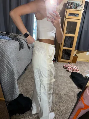 Hollister White Cargo Pants Women’s thumbnail 3
