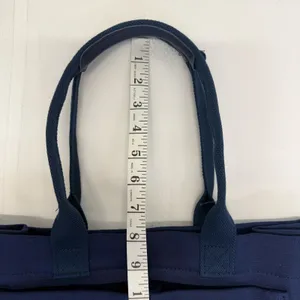 Navy Canvas Tote Bag Compartments Crossbody Work Laptop Purse Teacher Nurse NEW thumbnail 7