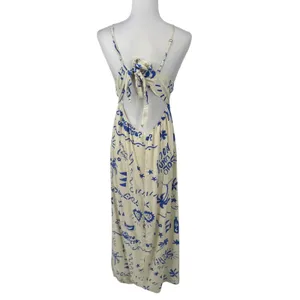 Paper Heart Vino Maxi Dress XL Coastal Resort Summer Wine Beach Cruise Open Back thumbnail 4