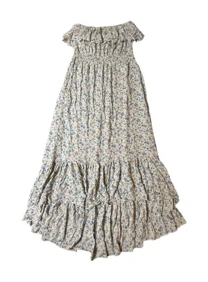 Elan Floral Off Shoulder Ruffle Tiered Maxi Dress Large thumbnail 1