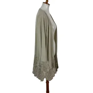 Soft Surroundings XL Tan Drape Open Front Long‎ Sleeve Cardigan Layering thumbnail 4