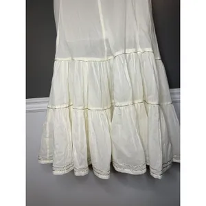Source Unknown White Tiered Flowy Maxi Dress Womens 36 Sleeveless V Neck Boho Summer Casual thumbnail 10