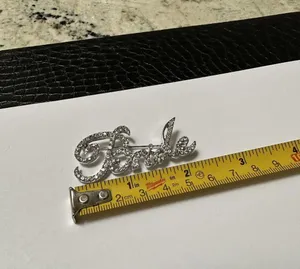 Silver Tone Bride Rhinestone Brooch Pin NWOT For bachelorette Party Or Wedding thumbnail 9
