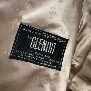 By Glenoit Woman's Faux Fur Over Coat Brown Solid Large Open Vintage thumbnail 3