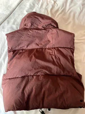 Brown Cropped Puffer Amazon Vest thumbnail 3