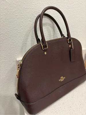 Coach F 57524 Crossgain Leather Satchel Blush Handbag Brown Leather EUC thumbnail 4