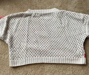 Forever 21 American Flag crochet Crop Top thumbnail 2