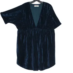 Natural Life Tunic Dress Mini Velvet Dolman Sleeve Boho Festival Indie Size L/XL thumbnail 2
