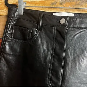 Aritzia‎ Wilfred The Melina Pant Black Vegan Leather Pants Size 8 thumbnail 5