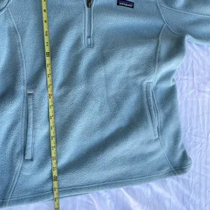 Patagonia Classic Synchill Marsupial Light Blue Pullover Women’s Sweater Sz L thumbnail 8