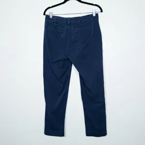J. Crew Navy Blue High-Rise Girlfriend Chino Pants Size 4 thumbnail 7