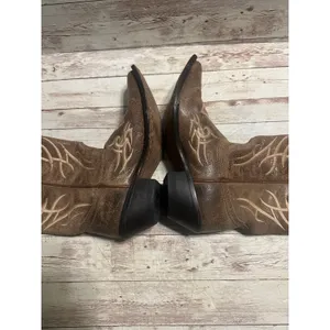 Justin Boots Western Cowgirl Women's Size 6.5 D Brown Cross Faith Brown Leather thumbnail 7