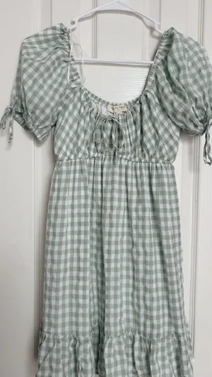 Gingham green dress Size XS thumbnail 1