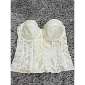 Dominique Women 8949 Lace Strapless Bridal Bustier Corset Bra Ivory Size 36DD thumbnail 2