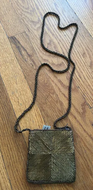 MCM Gold Beaded Mini Crossbody Bag - Made in Hong Kong thumbnail 1