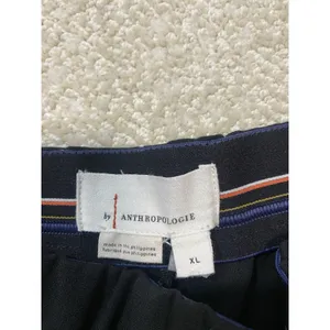 Anthropologie Dress Pants Black Knit Straight Leg Stretch Pull-On Women's XL 26" thumbnail 5