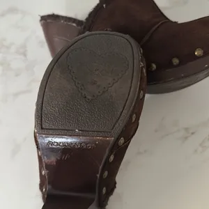 Rocket Dog Suede Leather studded clogs EUC thumbnail 7