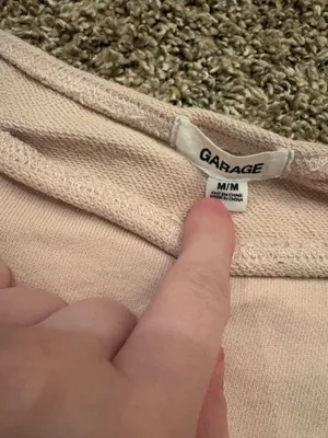 garage cropped off the shoulder sweatshirt thumbnail 2