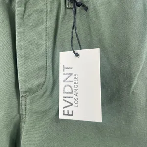 EVIDNT Pants Size 25 Cropped Chino Wide Leg High Waist NWT Green 100% Cotton thumbnail 5