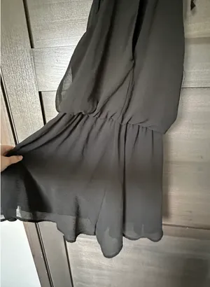 Lightweight Mini black halter romper / dress thumbnail 3