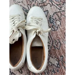 Frye Ivy Low Lace Up White Sneakers Leather Size 8.5 Shoes thumbnail 11