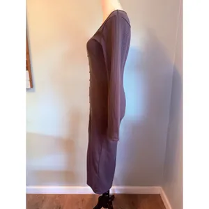 Fiestar Large Ribbed Knit Maxi Dress Long Sleeve boho Y2K fall bodycon sexy casual party thumbnail 4