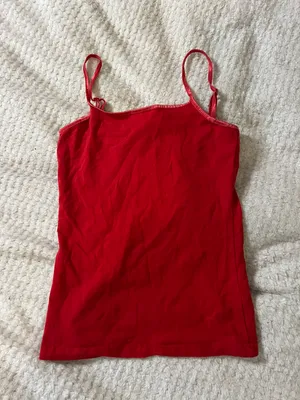 M Red Spaghetti Strap Tank Top thumbnail 1