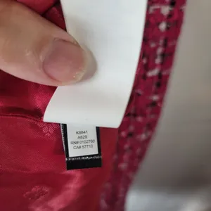 Kate Spade Size 2 NWOT Festive Tweed Mini Shift Dress Magenta Pink Fringe K9841 thumbnail 10