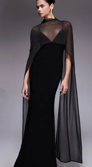 ASOS black long dress  thumbnail 1