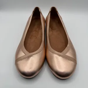 Vionic Caroll Rose Gold Metallic Leather Ballet Flats Womens US 6.5M thumbnail 2
