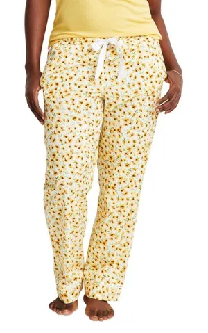 NWT State Of Day Printed Poplin Pajama Pants 100180264MS Cornsilk Yellow 2XL thumbnail 1