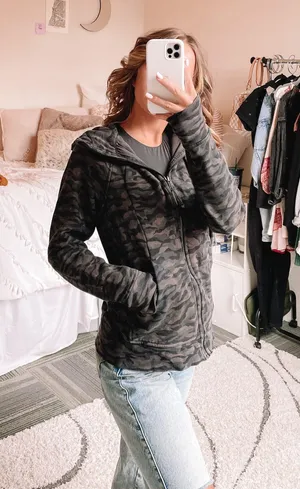 Lululemon Dark Camo Zip Up Hoodie!! thumbnail 12