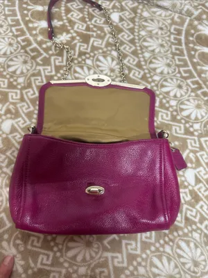 Coach Madison Pebble Leather Crossbody in Raspberry with Gold-Tone Hardware thumbnail 12