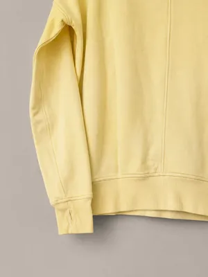 ZYIA Active Oh So Soft Cowl Neck Hoodie Pastel Yellow Pullover thumbnail 3