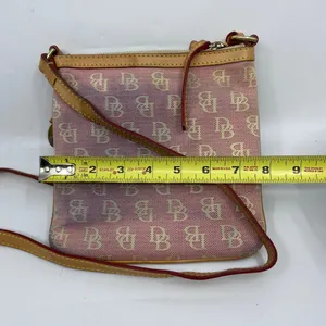 Dooney & Bourke Light Red Tan Fabric Crossbody Bag thumbnail 5