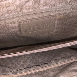 Charming Charlie Orange Handbag Satchel Zip Buckle thumbnail 9