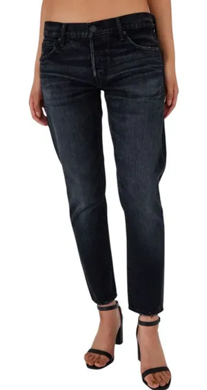 Moussy Vintage Vellflower Tapered Jeans Black‎ thumbnail 1