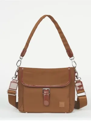 Ihkwip Women's Tan Shoulder Bag with Buckle Detail. Brand New Has Tags thumbnail 1