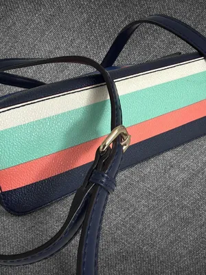 Kate Spade New York Striped Crossbody Bag Navy Pink thumbnail 6