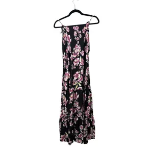 Intimately Free People Garden Party Black Floral Maxi Dress Size Large thumbnail 3