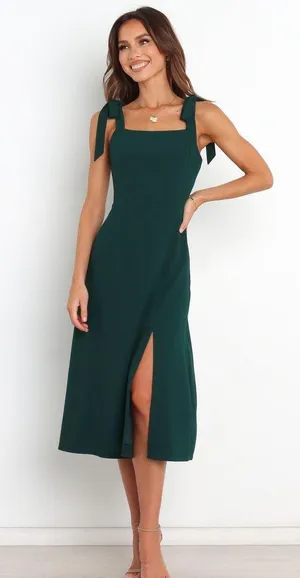 Petal and Pup Green Midi Dress thumbnail 1