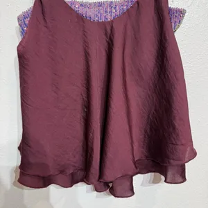 Free People Purple Sequin Turn It On Satin Cami Sz S thumbnail 4