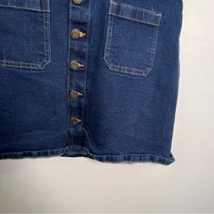 Gap Women's‎ Size 12/31 Button Front Denim Mini Skirt Dark Wash Square Pockets thumbnail 7