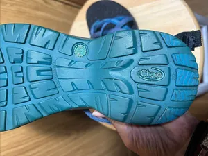 Chacos Blue Strappy Women's Sandals with Black Footbed thumbnail 6