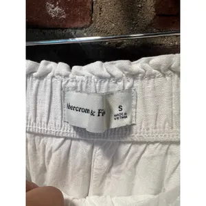 Abercrombie White Linen Blend Wide Leg Pants Lined Coastal Grandmother Boho S thumbnail 5