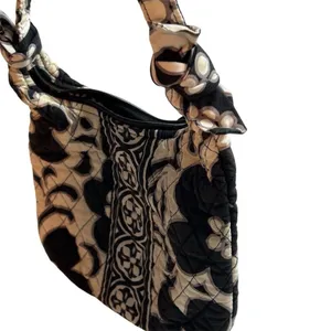Vera Bradley Night & Day Floral Shoulder Bag Black White‎ Casual Purse thumbnail 3